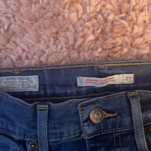Levis - Mile High Super Skinny Jean (Dark) - Picture 3 of 5